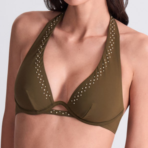 Aubade Bademode Summer Stars Triangle Bikini Oberteil Khaki