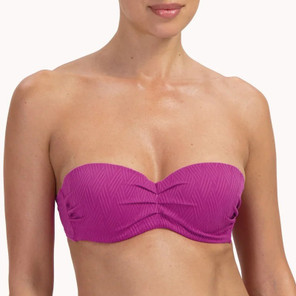 Cyell Texture Viola Bandeau Bikini Oberteil