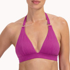 Cyell Texture Viola Triangle Bikini Oberteil