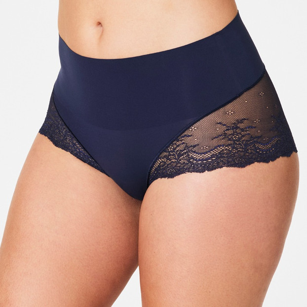 Spanx SPANXsupersmooth Undie-tectable Shape Lace Short Timeless Navy