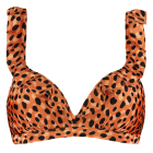 Leopard Spots Plunge Bikini Oberteil