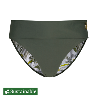 Plain Bikini Hose mit Umschlag