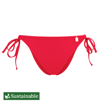 Cherry Pink Bikini Hose mit Seitlichen Bändern