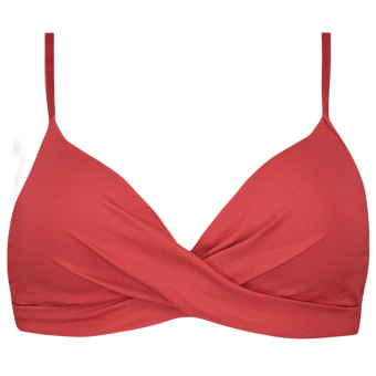 Cardinal Red Twist Bikinitop