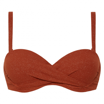 Earthy Shimmer Bandeau Bikini Oberteil