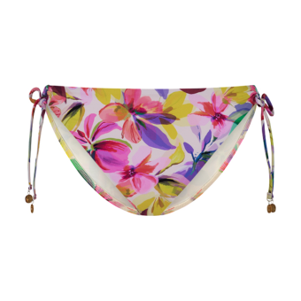 Fluid Flowers Bikini Hose mit Seitlichen Bändern