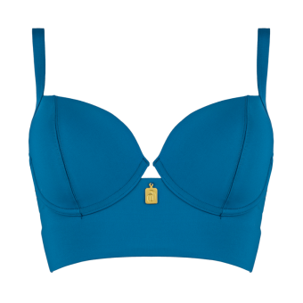 Ocean Blue Longline Bikini Oberteil