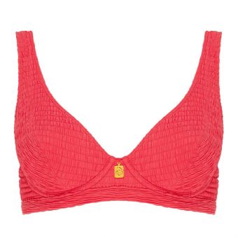 Smocky Plunge Bikini Oberteil