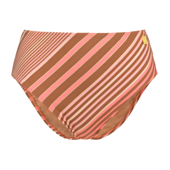 Stripe Lurex Hohe Bikini Hose