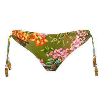 Sunset Florals Bikini Hose mit Seitlichen Bändern