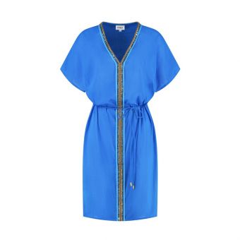 Wavy Blue Standkleid