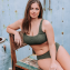 Annadiva Swim Snake Bralette Bikinitop Olive