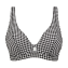 Annadiva Swim Checky Plunge Bikini Oberteil Black & White