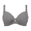 Annadiva Swim Checky vorgeformte Balconette Bikini Oberteil Black & White