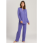 Hanro Cotton Deluxe Pyjama Set Violet Blue