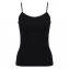Hanro Cotton Seamless Top met Spaghettibandjes Black