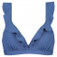 Beachlife Knitted Blue Plunge Bikinitop