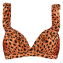 Beachlife Leopard Spots Plunge Bikini Oberteil