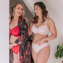 Annadiva Nachtwäsche Midnight Rose Kimono Peony Red