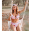 Annadiva Swim Tropics Bikini Hose mit Umschlag Ecru 