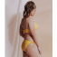Beachlife Yellow Dot Padded Triangle Bikinitop