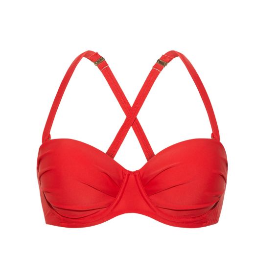 Beachlife Chinese Red Bandeau Bikinitop