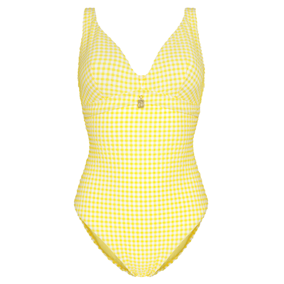 Annadiva Swim Checky Badeanzug Citron