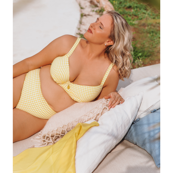 Annadiva Swim Checky Vorgeformtes  Balconette Bikini Oberteil Citron