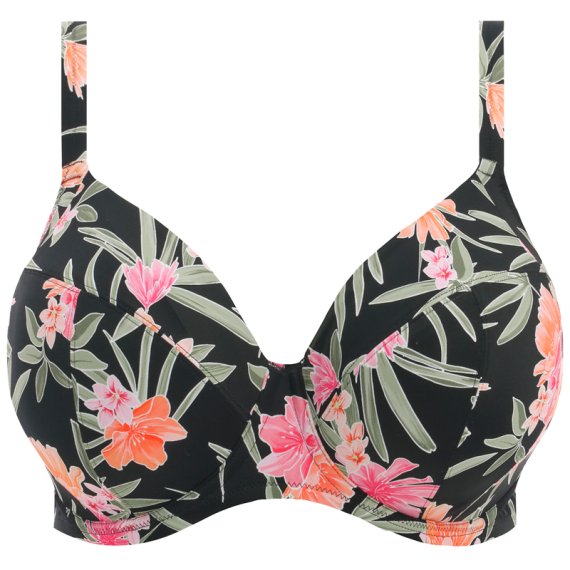 Dark Tropics Plunge Bikini Oberteil