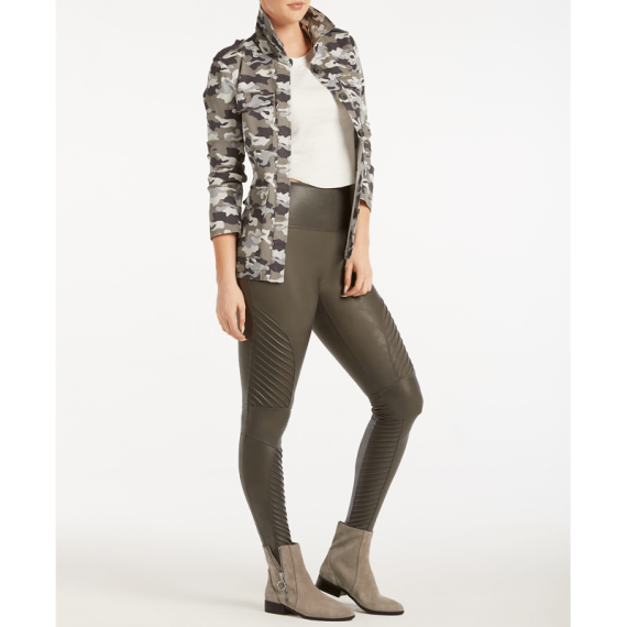 Spanx Look At Me Now Moto Korrigerende Legging Gunmetal Annadiva