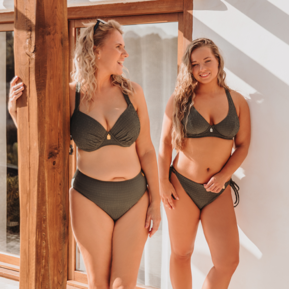 Annadiva Swim Smocky Vorgeformtes Balconette Bikini Oberteil Olive