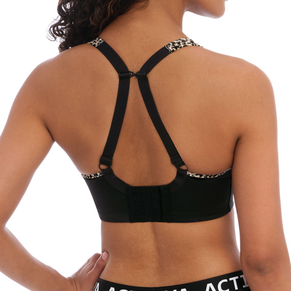Freya Sport Sonic Vorgeformter Sport BH mit Spacer Cups Pure Leopard Black