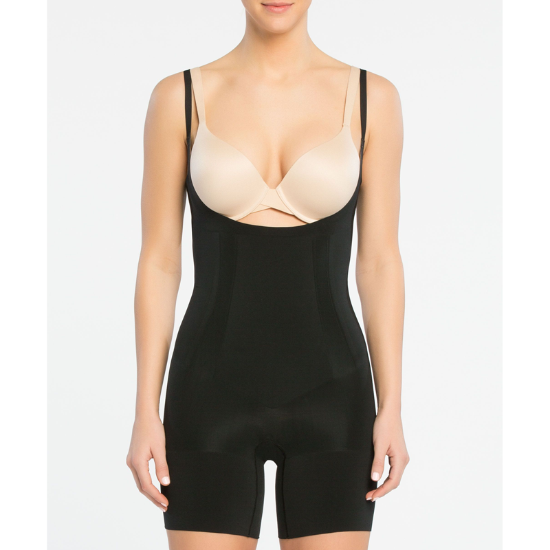 Spanx Oncore Open Bust Bodysuit Very Black Annadiva